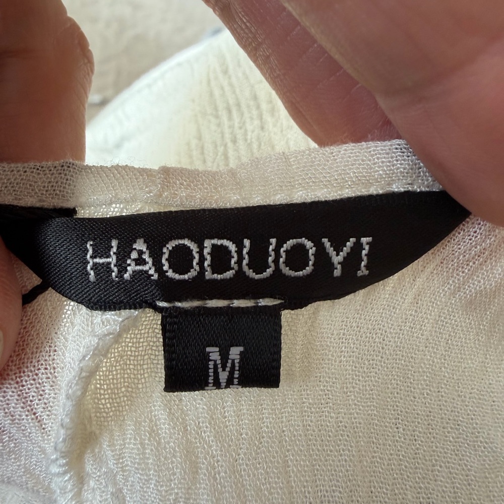 NWT Haoduoyi Cream Lacy Dress - Picture 5 of 8